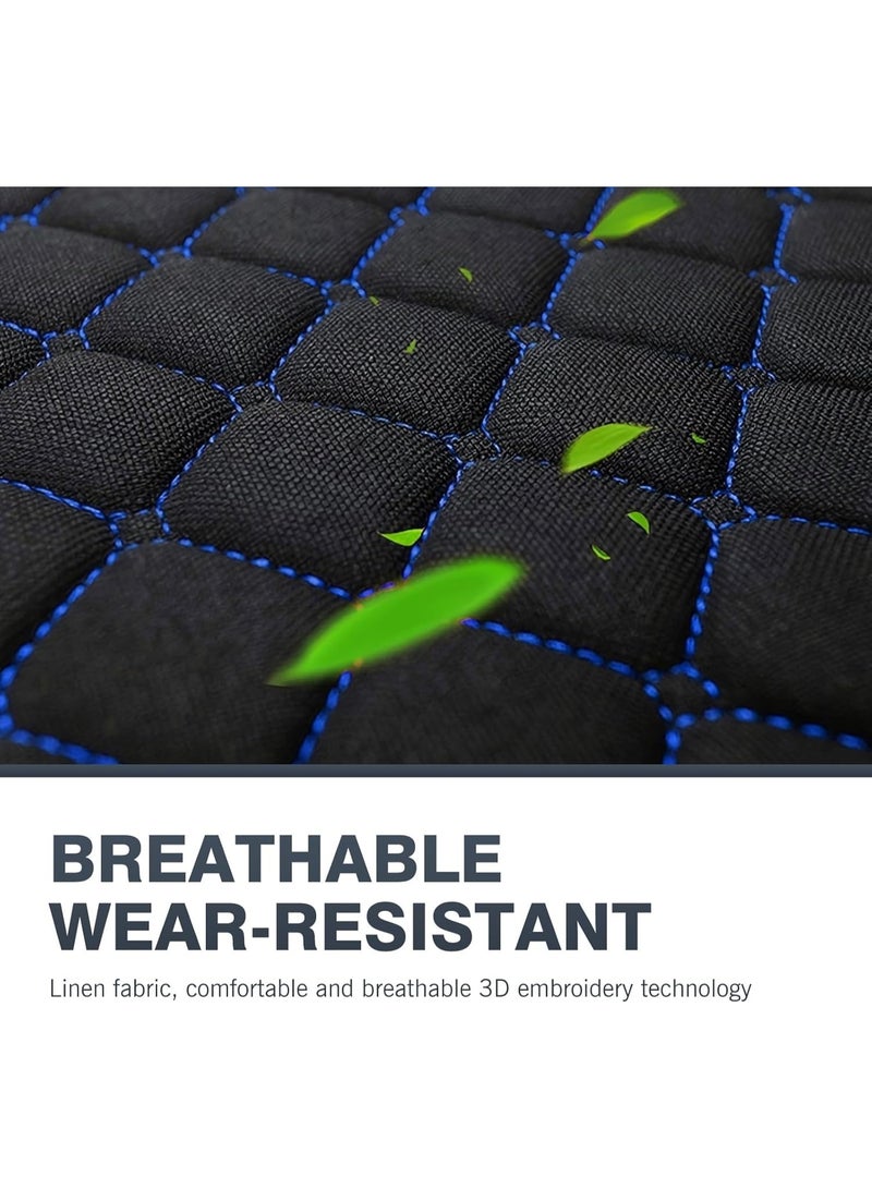 Car Seat Cover, 19 inch x 20 inch Breathable Linen CAR Seat Cushion, Anti-Slip Driver Seat Pad with Storage Pouch, Universal Front Seat Covers Protector for Cars Trucks (Black) - Image 5